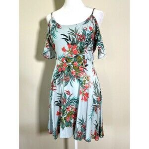 Basement Women’s Off-Shoulder Floral Dress Lightweight Size Small Multicolor
